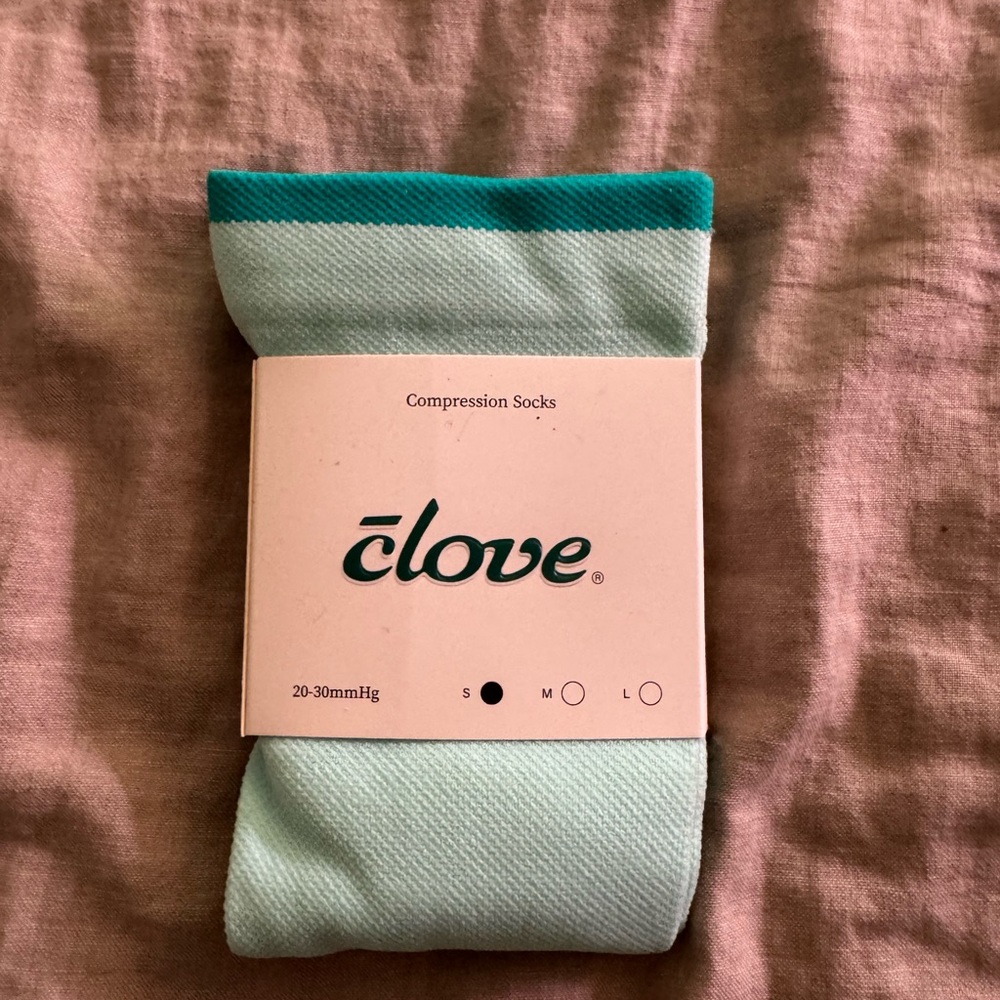 Clove Teal Compression Socks, Size Small